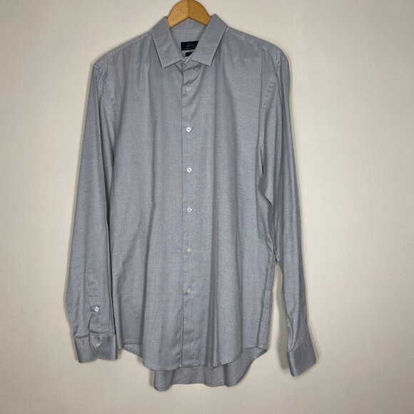 Zara Other - Zara Man Shirt Mens XL Slim Fit Button-Up Gray White Microdot Soft Long Sleeve